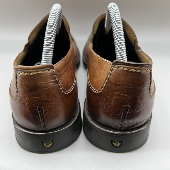 Michael Toschi Slip On Loafers Men Size 8 Brown Leather Low Top Carbonlite Shoes main image 4